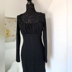 Francesca Longsleeve Black Dress